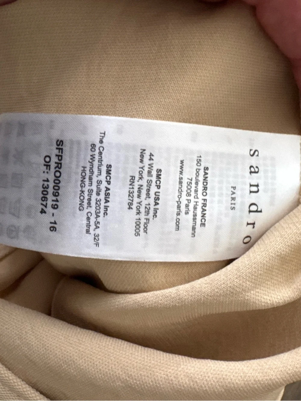 NEW Sandro Beige Teana Ruched Mini Dress EU 40